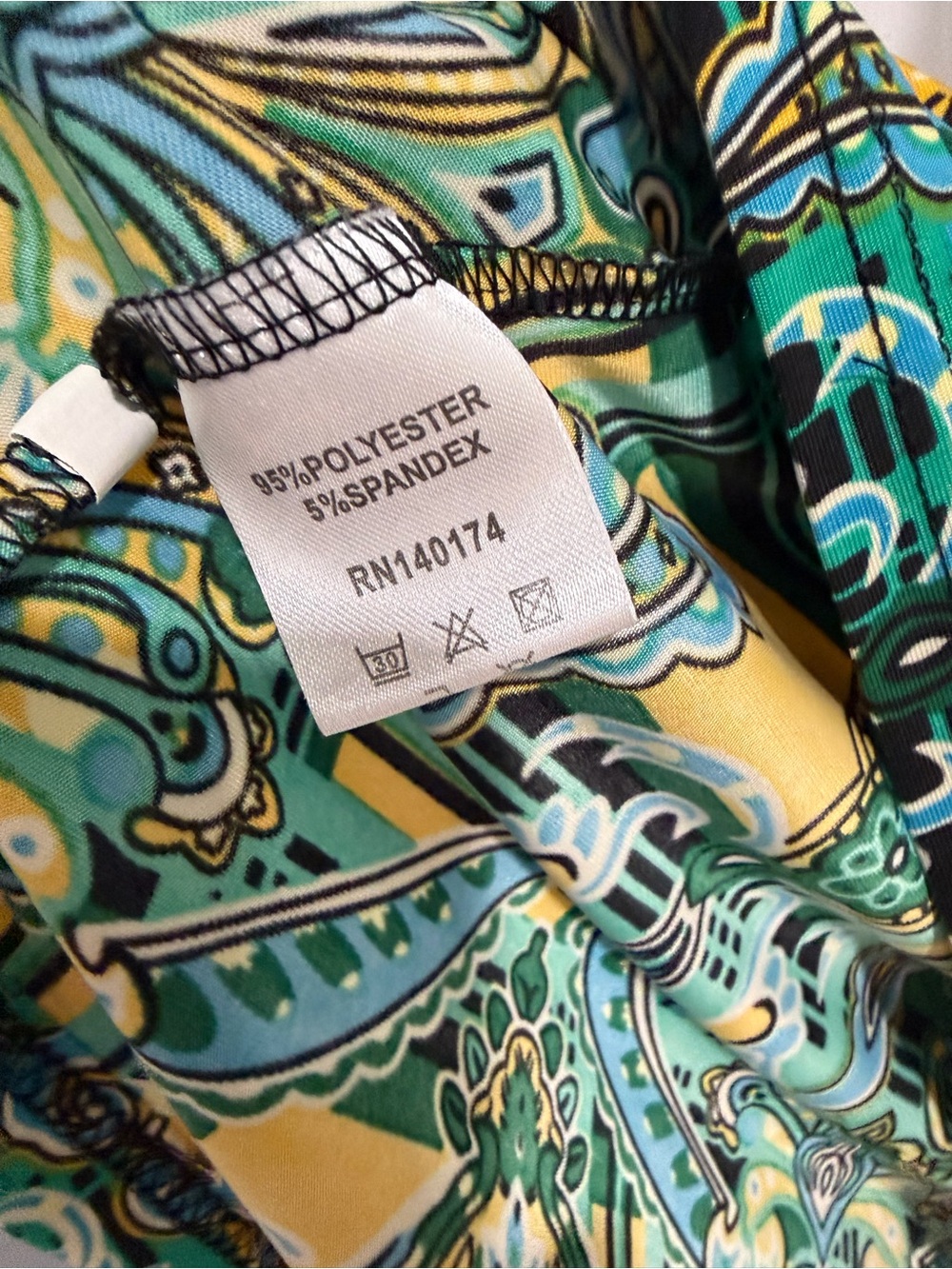 R&B Collection Yellow & Teal Plaid Scoop Neck Dress - Picture 5 of 5